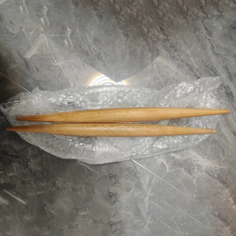 Mattarello in Legno, Utensile da Pasticceria, Rullo per Pasta e Impasto, Strumento per Fare Pasta e Ravioli, Doppia Punta Antiaderente