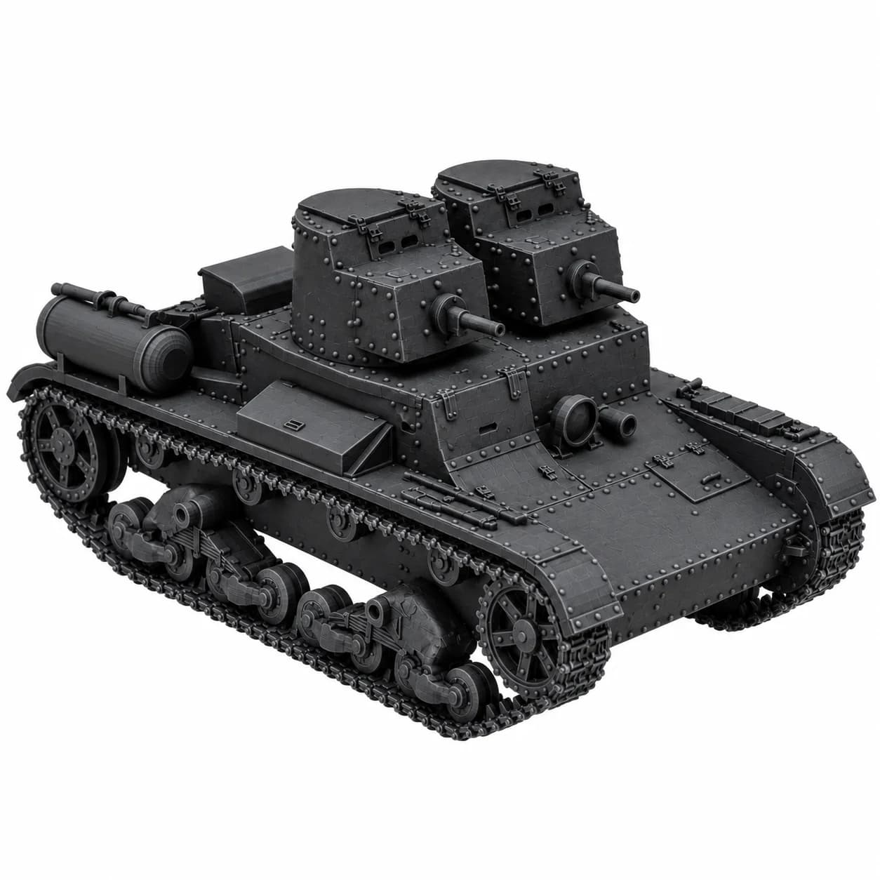 SSMODEL 1/72/ 1/100 1/144 1/200 Multi-Scale T-26 mod. 1931 with TKhP-3 smoke device tank Model Kit TSS0060