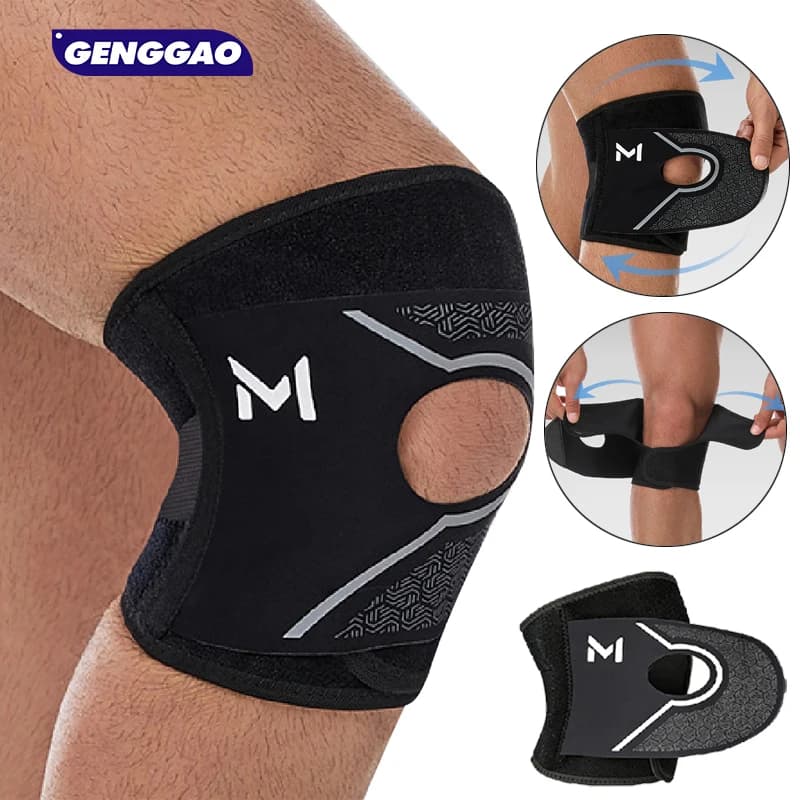 1 Pezzo Supporto per Ginocchio per Dolori al Ginocchio, Fascia Regolabile con Stabilizzatori Laterali, Benda Ultra-Morbida per Anziani, Lesioni al Menisco, Escursionismo