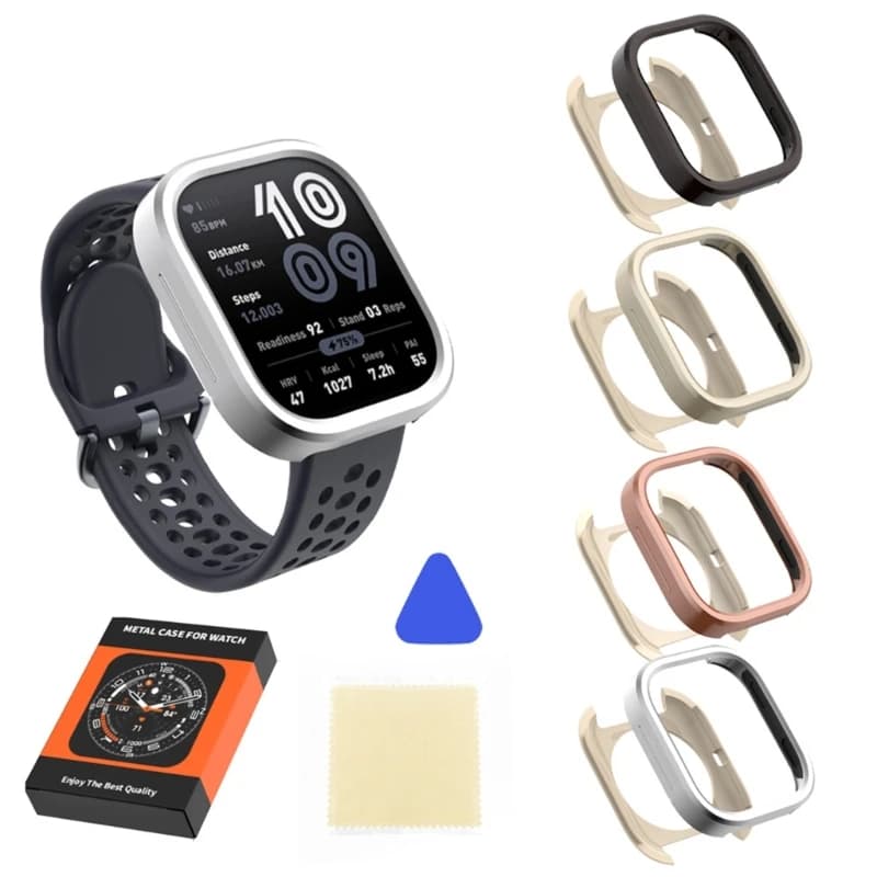 Custodia in metallo premium per Bip 6 Smartwatch Antigraffio Resistente alla corrosione