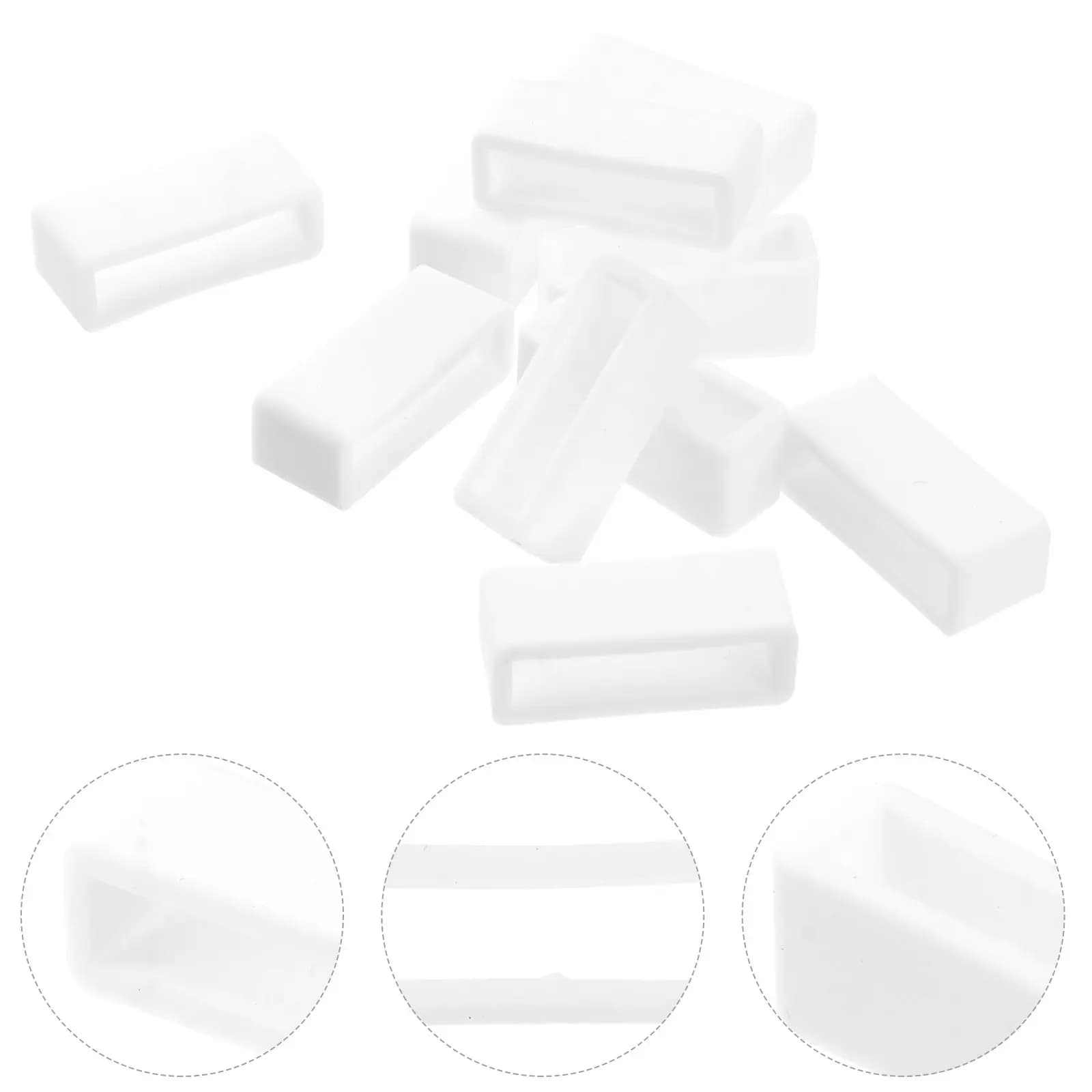 10 Pieces 22mm Silicone Spare Parts for Watches Straps, Usura and Flexible Resistants, Accessories for wrist watches