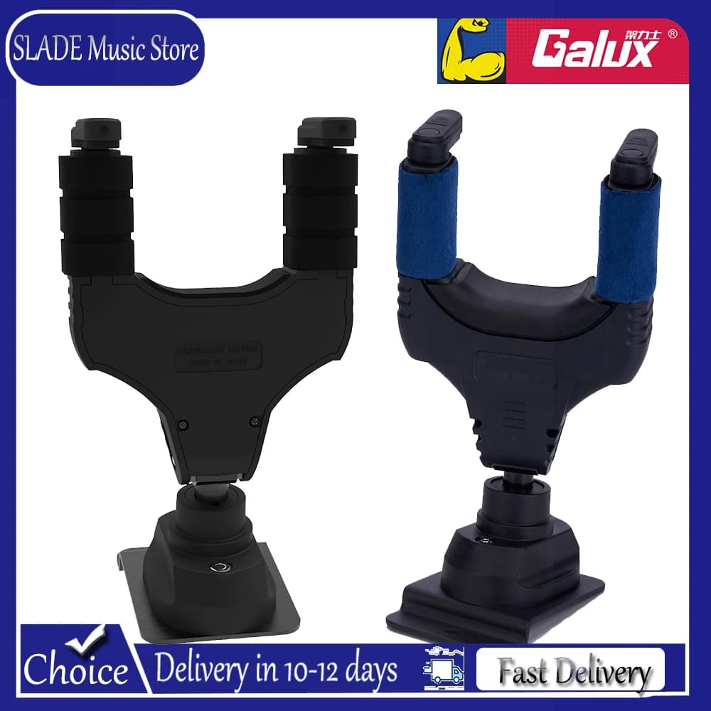 GH-110 Auto Lock Guitar Wall Mount Hanger Self-Locking Hook Holder for Acoustic/Electric Guitar Bass Ukulele & Violin Accessory