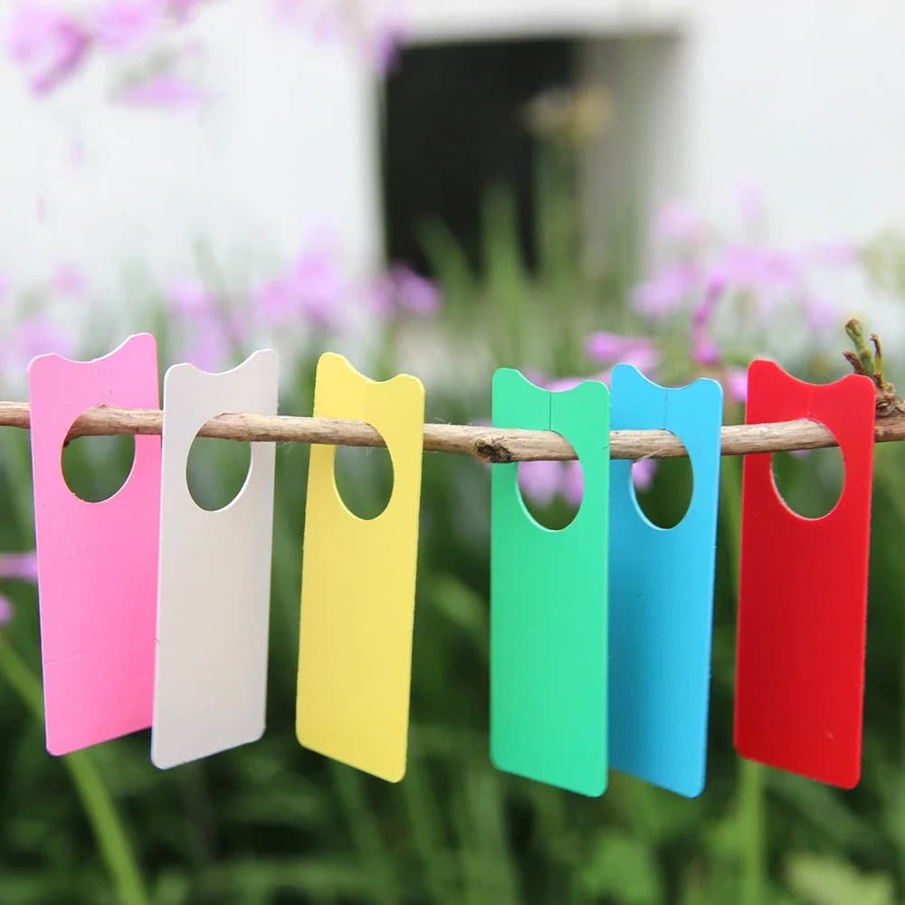 Hanging Label for Garden Plants from 100 pieces Waterproof Plastic Seed Label for Business Card Multifunctional Card Plant Seed Label