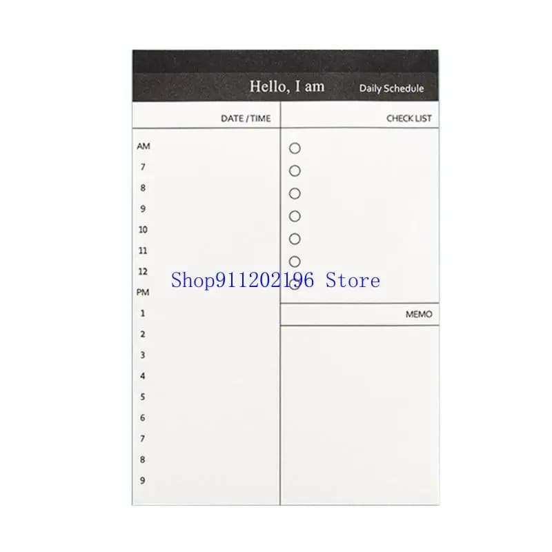 P82A Piccola agenda giornaliera Agenda giornaliera Notebook Strappabile 50 fogli Sfoderato Lista controllo Blocco note Lista