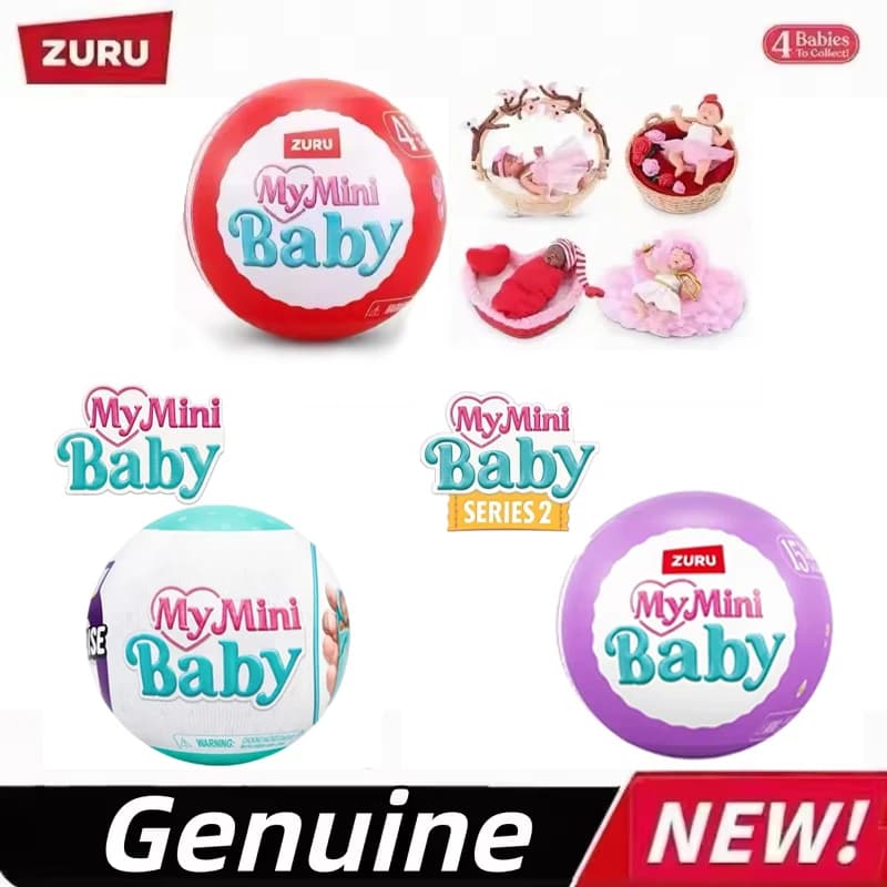 Zuru 5 Surprise My Mini Baby Mystery Toy Serie 1 2 Mini Sweet Baby Bambola Misteriosa da Collezione in Silicone Morbido