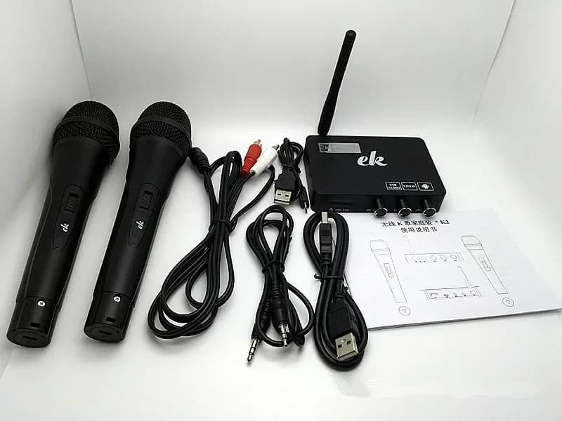 Microfono Karaoke wireless MIC Mikrofon Lettore Karaoke KTV Sistema Karaoke Echo Suono digitale Mixer audio Macchina per canto MICeK2