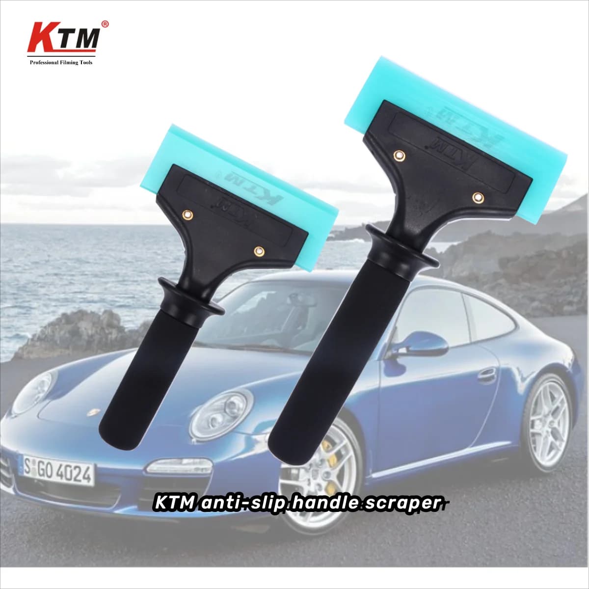 Set di tergipavimento per colorazione auto KTM con lame in gomma di ricambio, manico per rimozione neve, raschietto, strumento per la pulizia dell'acqua del vetro della finestra automatica