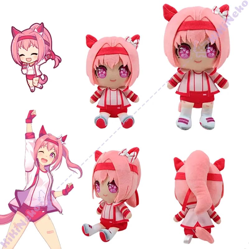 Bambola Cosplay Game Musume Pretty Derby Haru Urara 20cm, Decorazione, Bambola di Peluche Carina per Regalo di Halloween, Unisex per Adulti