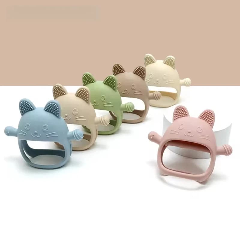 1PC Del Bambino Del Silicone Massaggiagengive Guanti Giocattolo BPA Libero Carino A Forma di Animale Infantile Dentizione Molare Giocattoli Per La Cura Dei Denti Neonati Articoli