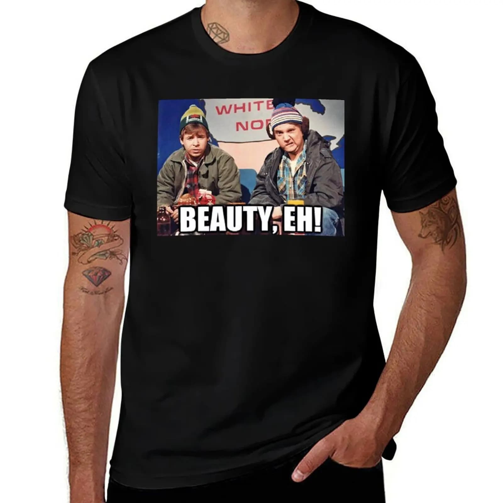 SCTV's McKenzie Brothers - Beauty Eh ! Canadian Pop Culture T-Shirt Quick Dry Light Sports T-Shirt