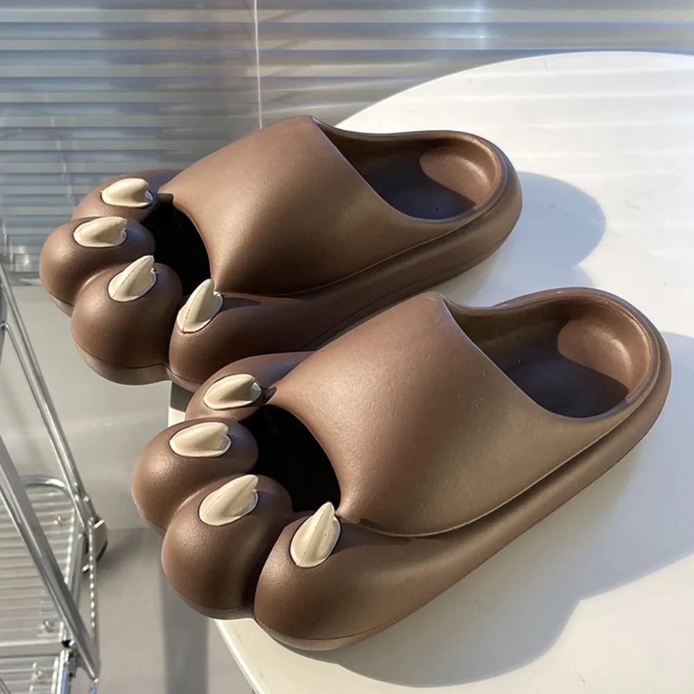 Casual Creative Cat Paw Slippers Thick Sole Soft Bottom Puppy Claw Slippers Cute Cartoon EVA Animal Paw Sandal Bedroom