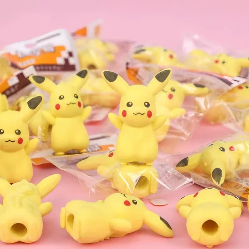 2/4/8/10 Gomme da Cancellare a Forma di Personaggi Anime Pikachu, Articoli di Cancelleria per Studenti, Gomme 3D Kawaii per Bambini, Regalo di Compleanno