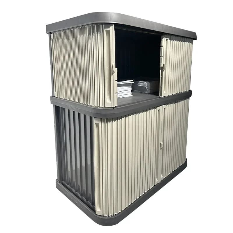 Large Outdoor Deck Box Pool Tool Storage Container Self Assembly Push Pull Lid Waterproof Patio Garden Organizer