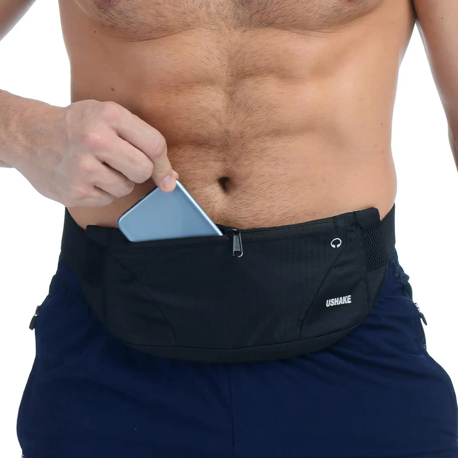 Running Belt,Men or Women Ultra Light Bounce Free Waist Pouch Bag Fitness Workout Belt Sport Waist Pack Exercise Waist Bag for i