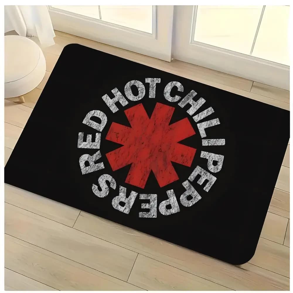 Band FunkRock R-RedHotChiliPeppers Tappetino da interno in flanella assorbente lavabile e antiscivolo