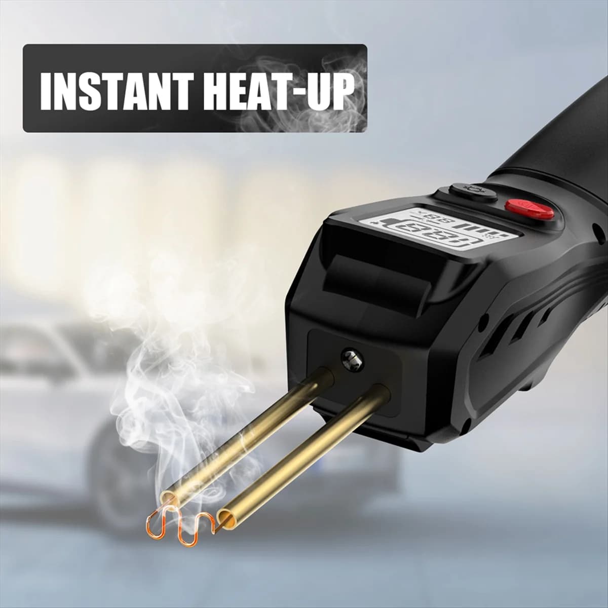 A002 Strumento di saldatura in plastica con ricarica wireless portatile Cucitrice a caldo Saldatore Pistola Strumento di riparazione paraurti auto con cucitrici da 200 pezzi Nero