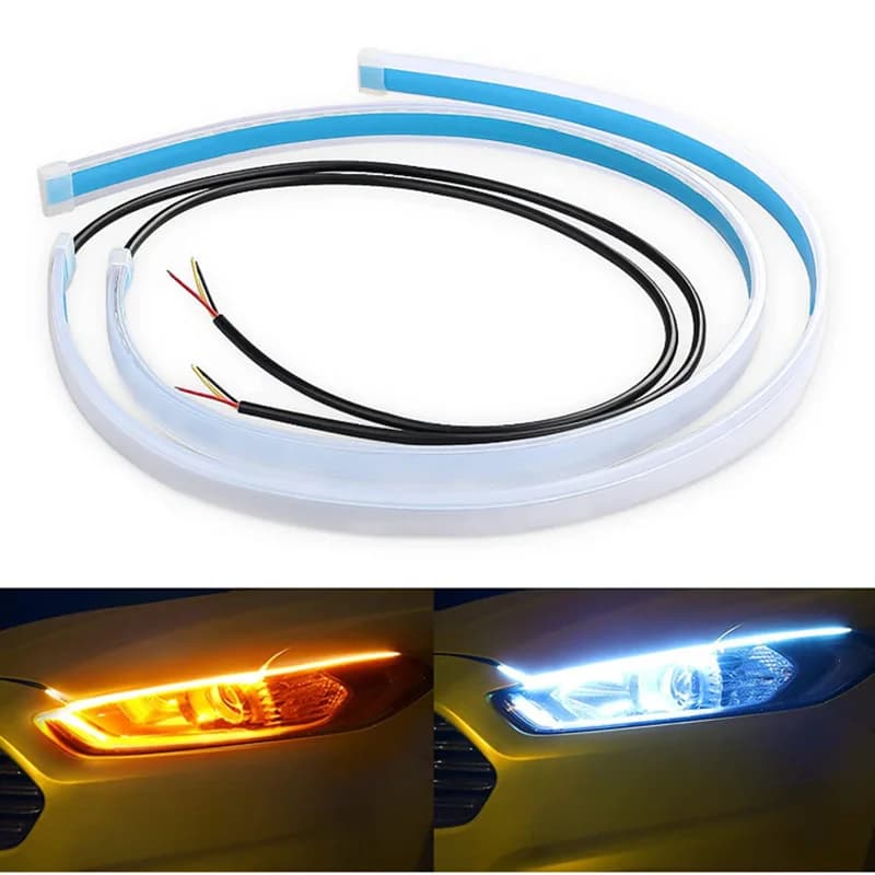 2 PZ DRL Auto Flexible LED Lights Daylight Indicators Headlight Light Waterproof 30 cm 45 cm 60 cm White Red Yellow Blue