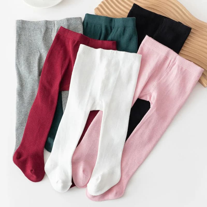 1 pz collant per ragazze leggings lavorati a maglia per bambini calzini lunghi elasticizzati per bambini per la primavera autunno