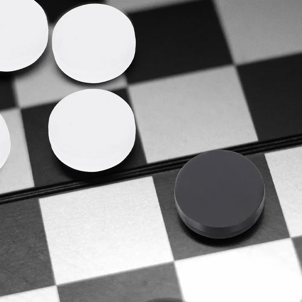60 Pezzi Neri Rotondi per Scacchi, Accessori per Pezzi Bianchi da Backgammon, Ricambi Pratici per Giochi da Tavolo e Dama