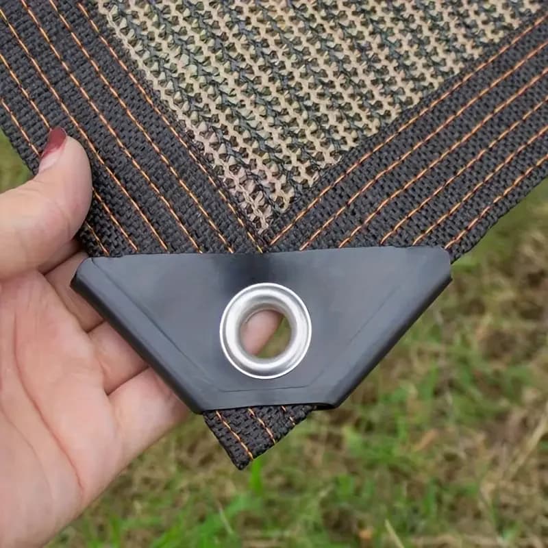 UV Protection Brown PE Shade Cloth Durable Outdoor Sun Netting with Grommets for Travel Picnics Poolside Breathable Fabric Tents