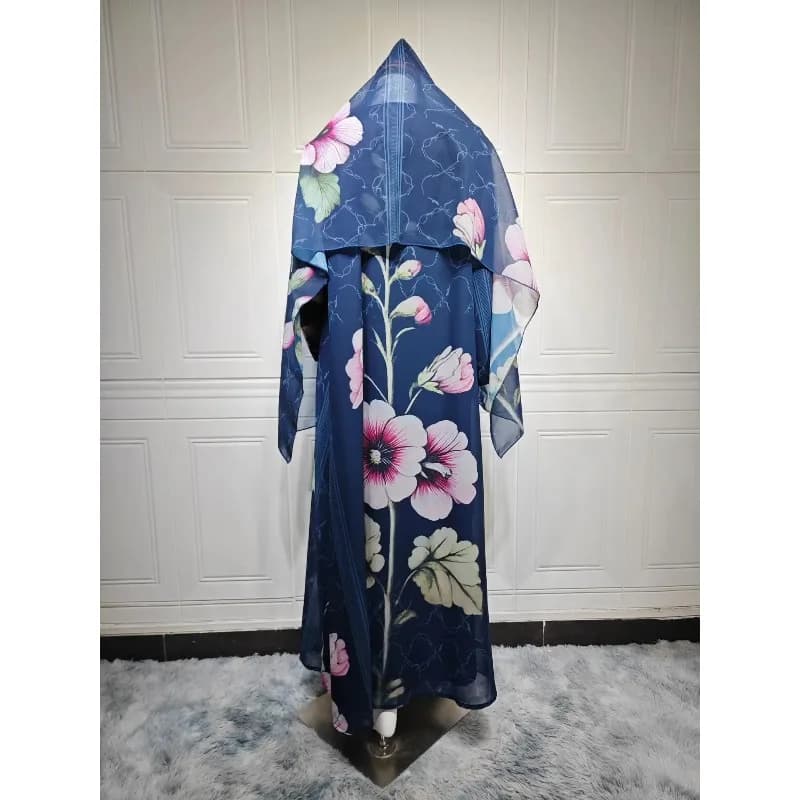 Eid Women Abaya Scarf Muslim Print Cardigan Dresses Abayas Kaftan Vestidos Arab Long Robe Ramadan Morocco Dubai Jalabiya 2026