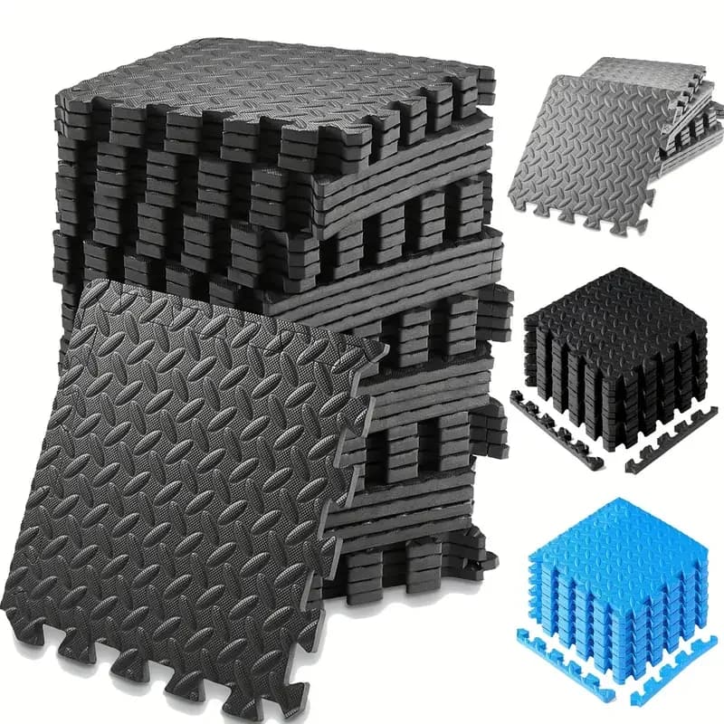 Tappetino fitness in schiuma EVA 30x30 cm Tappetino yoga impermeabile antiscivolo e lavabile adatto per palestra di casa con tappetino per esercizi con strisce laterali libere