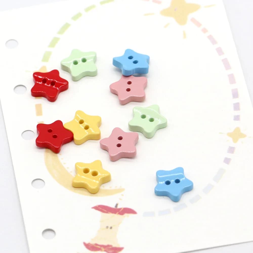 DOTOLLE 20/50 Pz 11mm Simpatico Cartone Animato Stella Bottoni In Resina per Abbigliamento Bambini Camicia Camicetta Abito Accessori Per Capelli Artigianato FAI DA TE