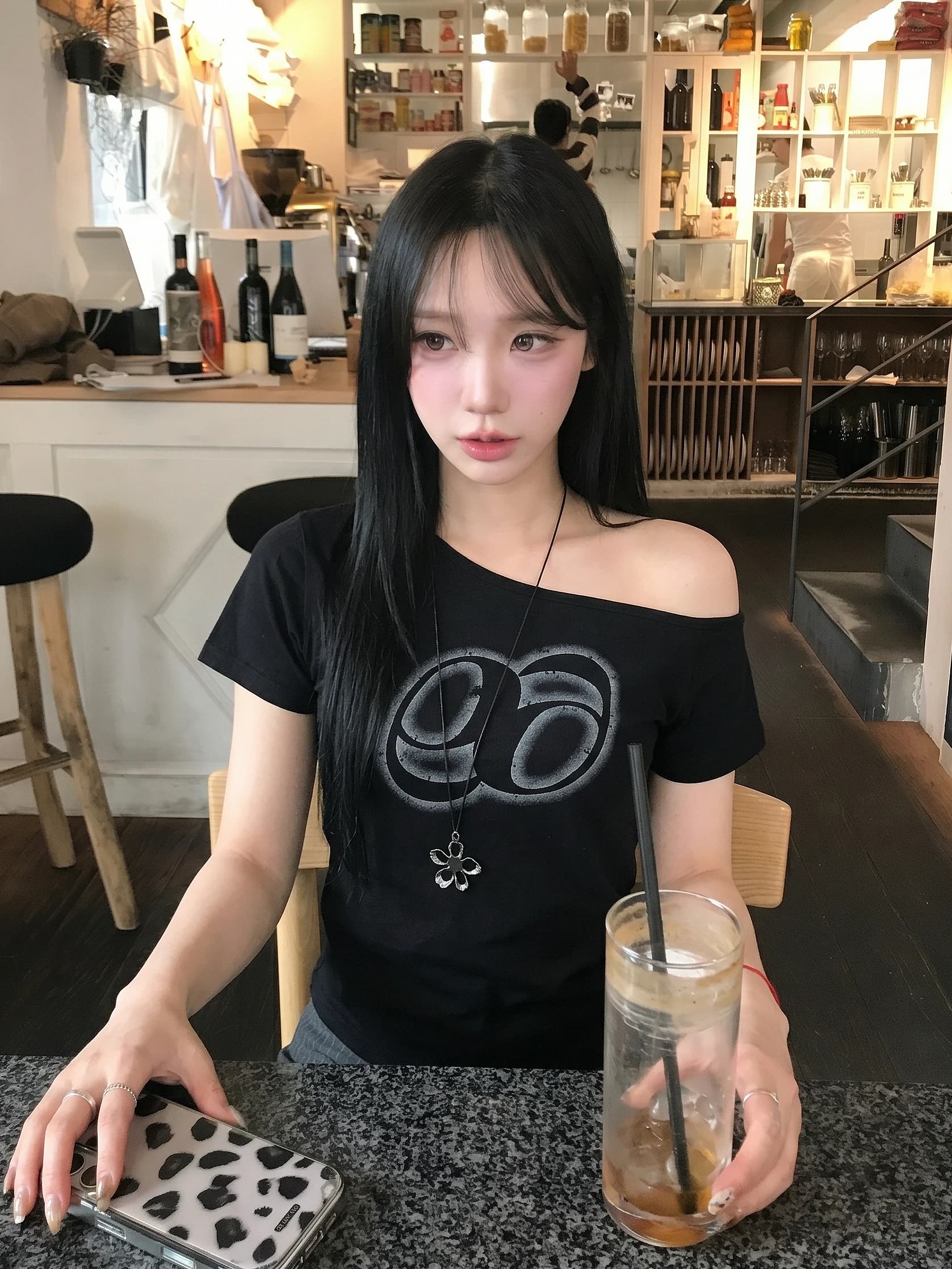REOY Short Sleeve T-Shirt Bamboo Cotton Vintage Letter Print Slimming Design Comfortable Casual Style Women's Fashion Top
