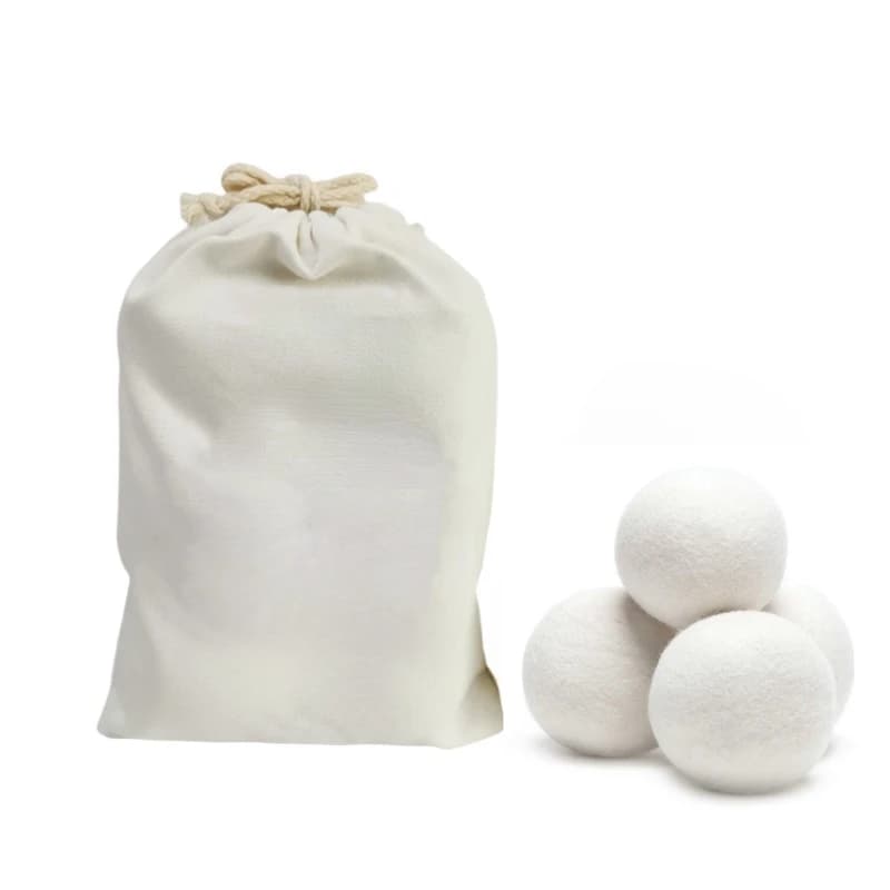 Pack of 6 balls for drying in wool 100% new zelanda 7 cm for laundry with cotton bag often