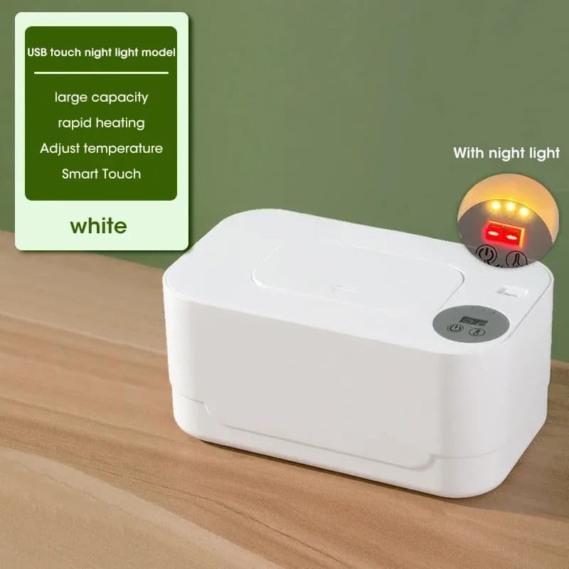Scaldasalviette Portatile USB Multifunzione con Display LED per Casa e Auto, Dispenser Riscaldante per Salviette Umide