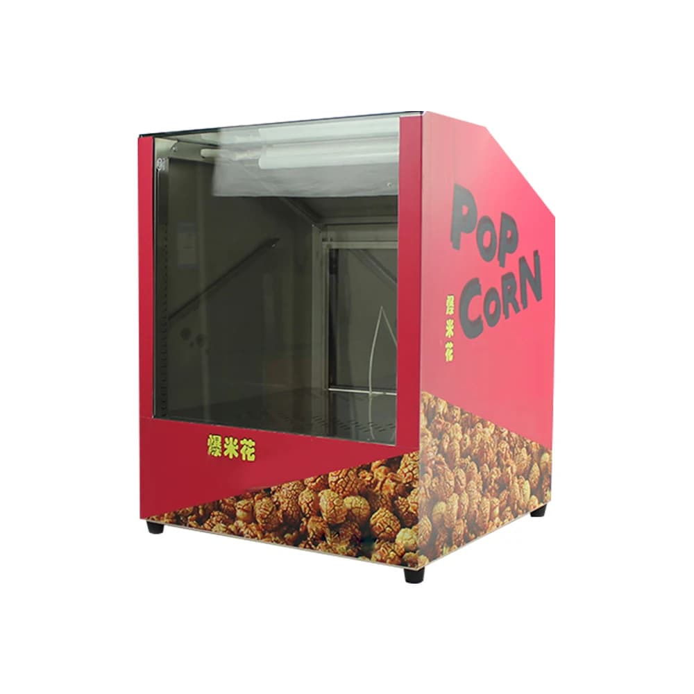 Stainless Steel Tempered Glass Film Theatre Electric Shaking Machine For Popcorn Standing For Candy