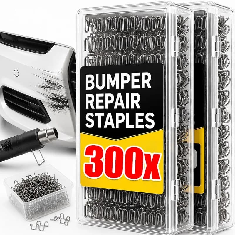 Punti Metallici Pre-tagliati Standard in Acciaio Inossidabile per Saldatrice, Riparazione Plastica, Saldatura Paraurti Auto 0.8mm