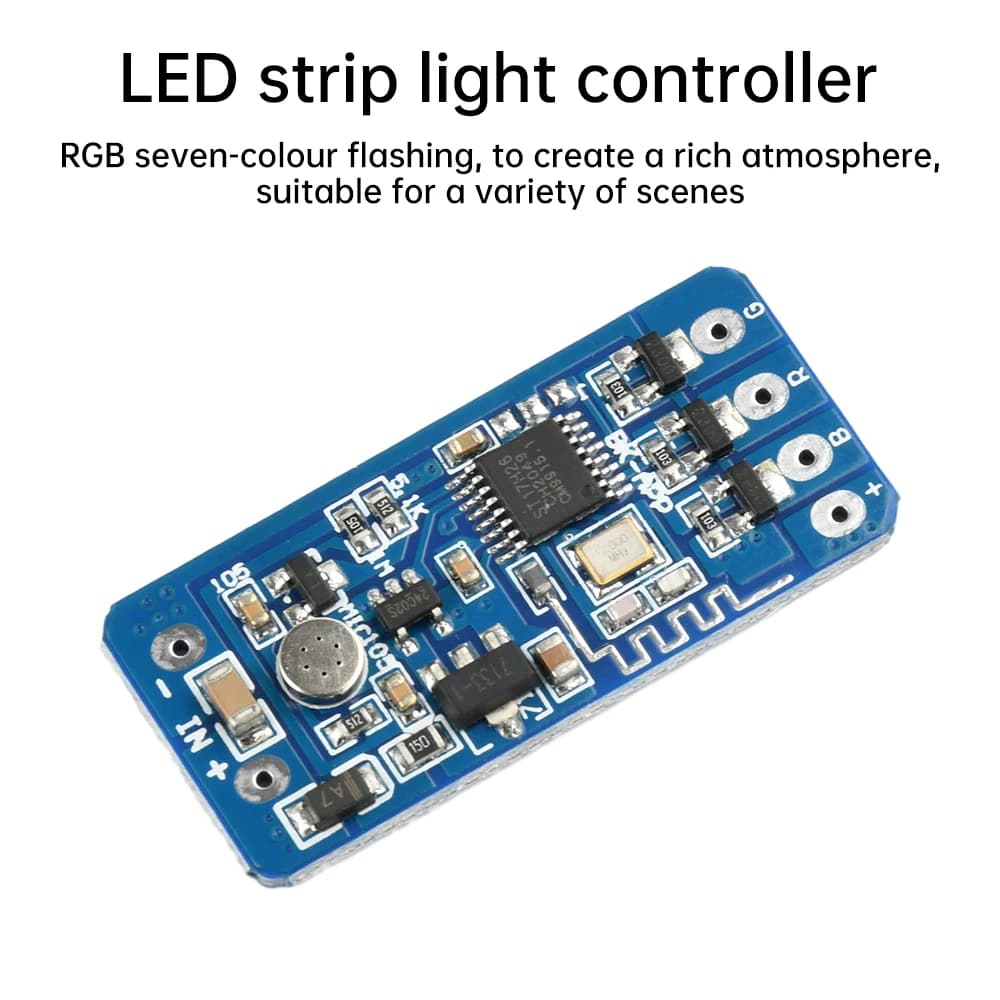 6V/12V/24V 2A RGB Colorful Flashing Module LED Strip Light Controller Color Changing Ambient Lights/Drive Circuit Board