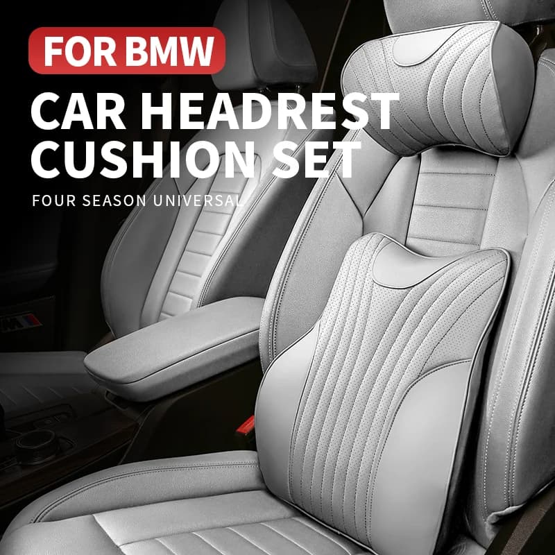 Car Seat Lumbar Support Pillow for BMW,Fits the Natural Curve of Your Spine,Strong Support That Won't Lose Shape,Easy to Install