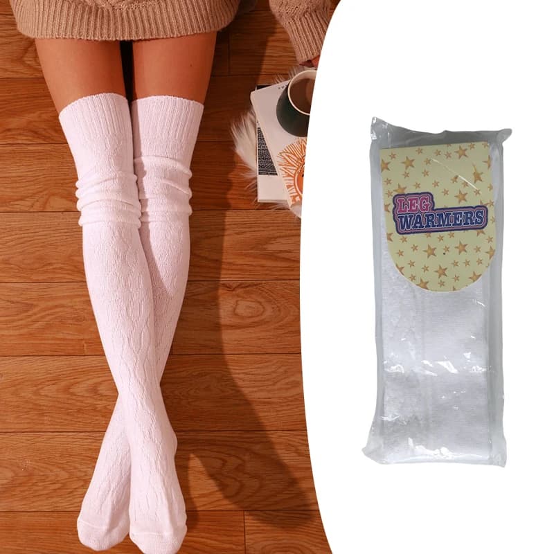 Winter Women's Thick Cable Knit Thigh High Socks High Boot Socks Dress Socks Over Knee Extra Long Leg Warmers Tube Length 60cm