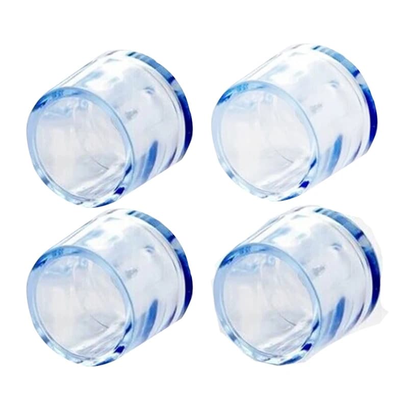 4 pezzi in gomma trasparente per mobili, tavoli, sedie, gambe, piedi, tappi, protezione, 15 mm