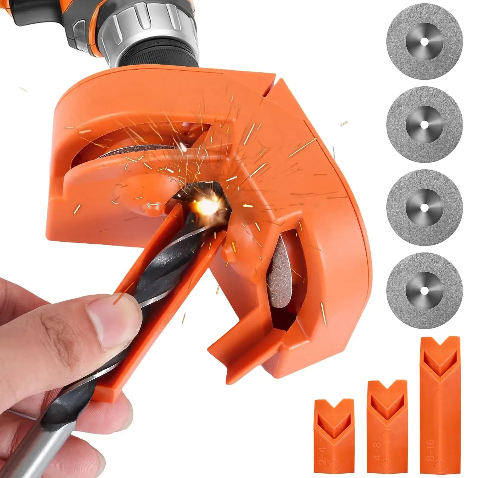 Electric Impact Drill Knife Sharpener Multipurpose Drill Bit Grinding Sharpener Disposable Double-sided Polishing Tool