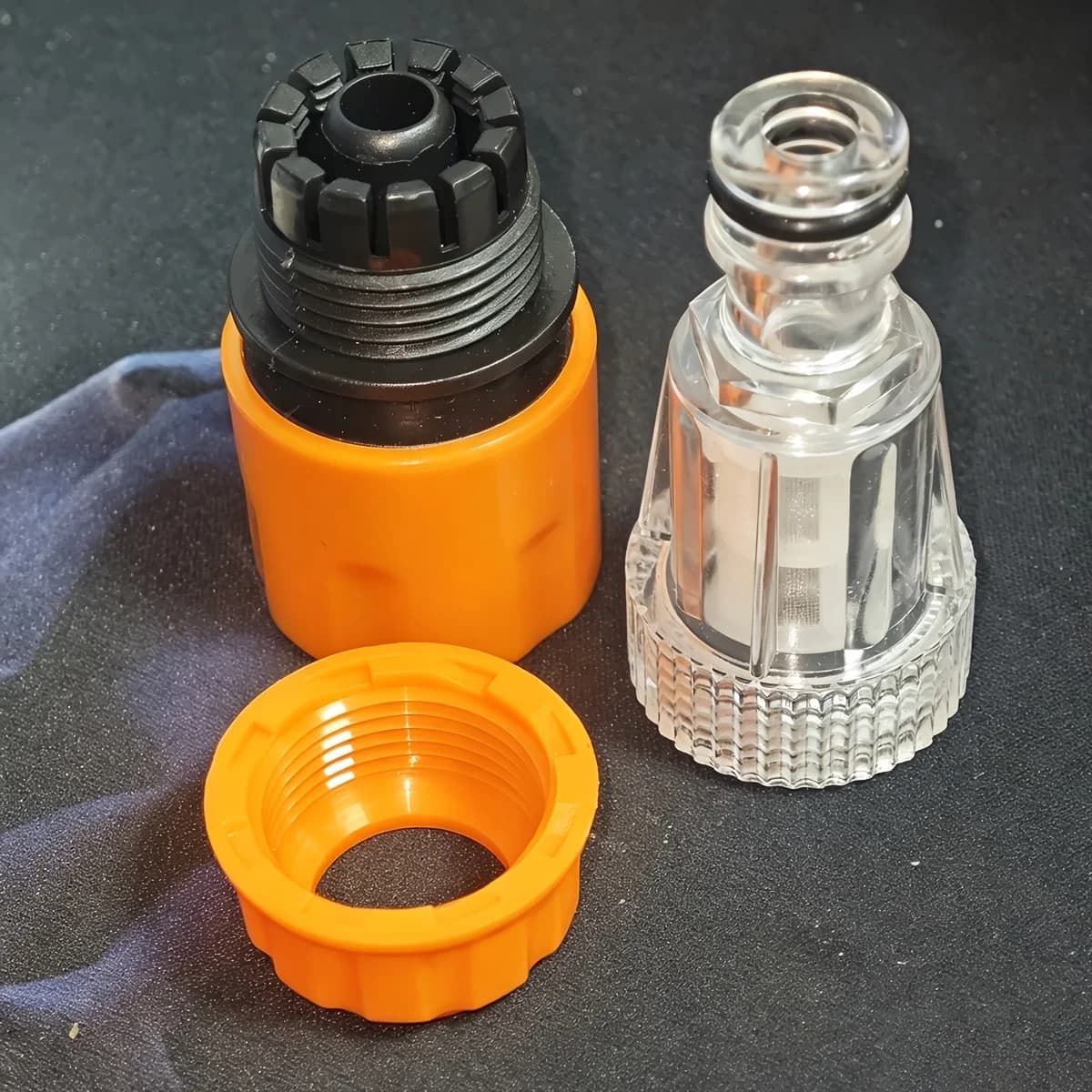 2Pcs High Pressure Washer Parts 4 Points Hose Connector Car Washer Water Inlet Filter Nipple Adapter Accessories