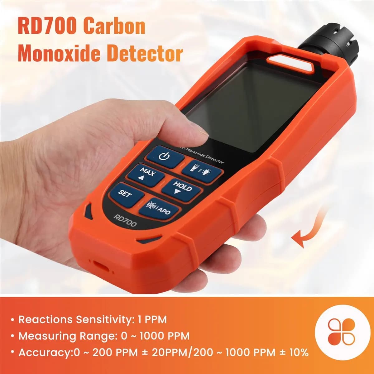 DT81 RD700 CO Meter Carbon Monoxide Detector with High Precision Sensor Professional Gas Analyzer Air Quality Tester