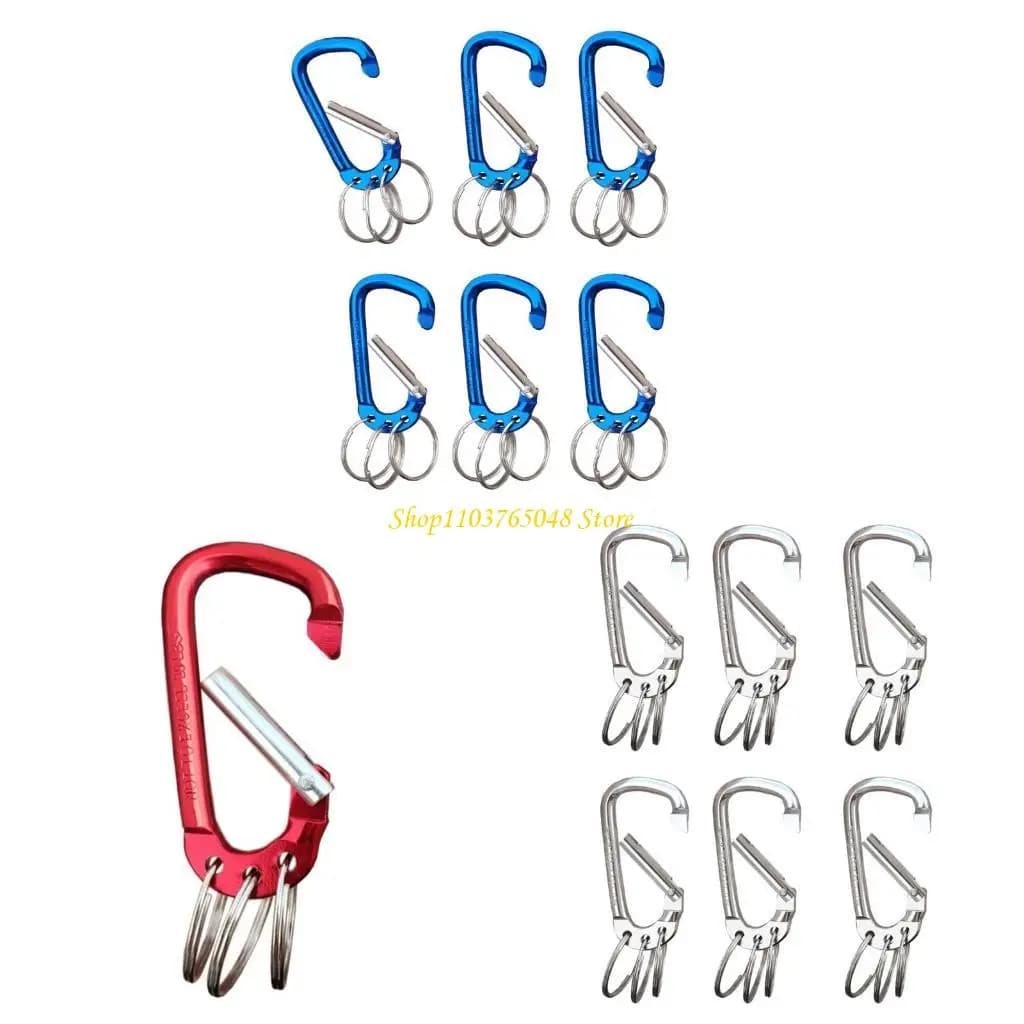 6-piece heavy-duty carabiner with automatic locking for various weather conditions