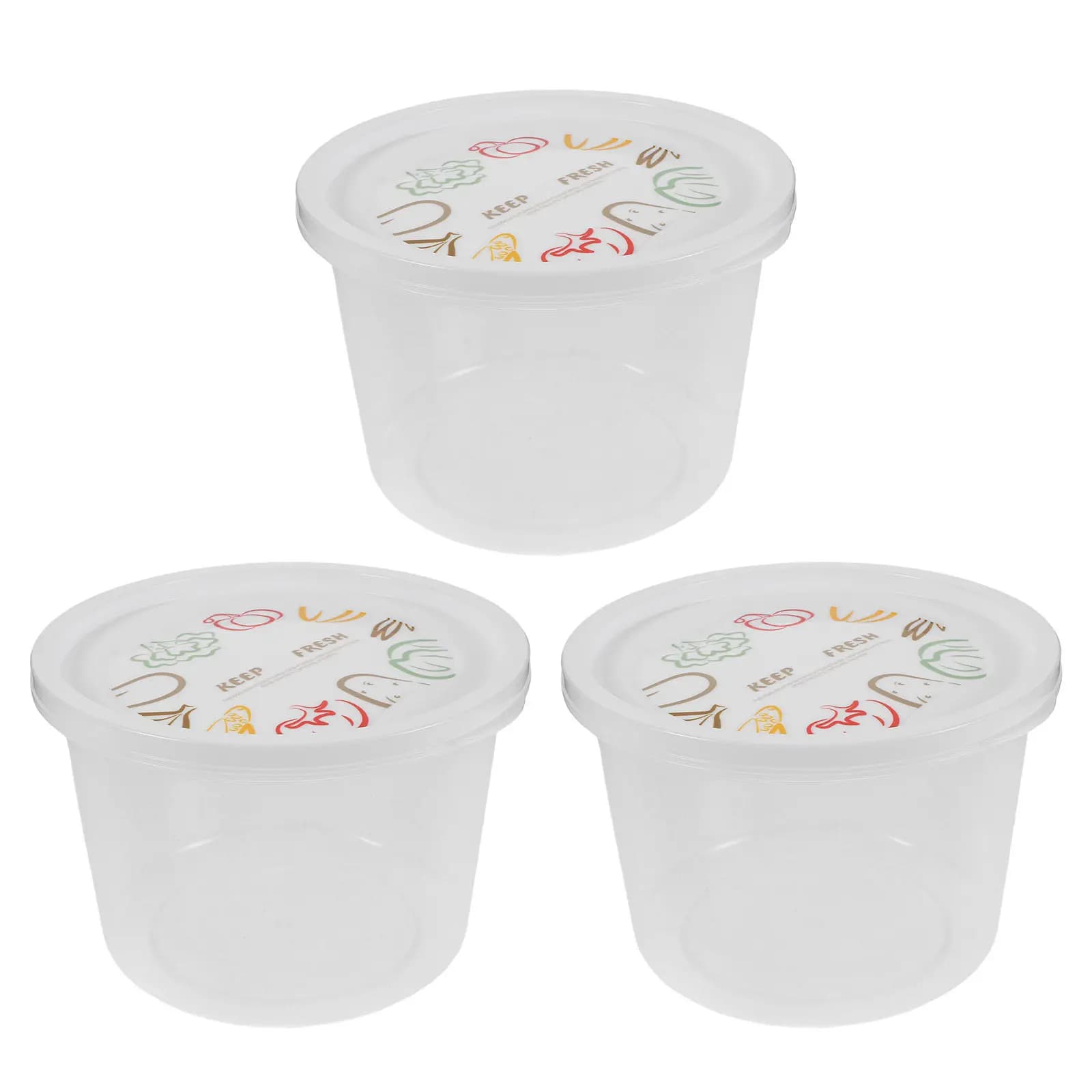 Set di 3 Contenitori Ermetici per Alimenti in Plastica Trasparente, Impilabili, per Organizzare la Cucina e la Dispensa, Adatti per Freezer e Preparazione Pasti