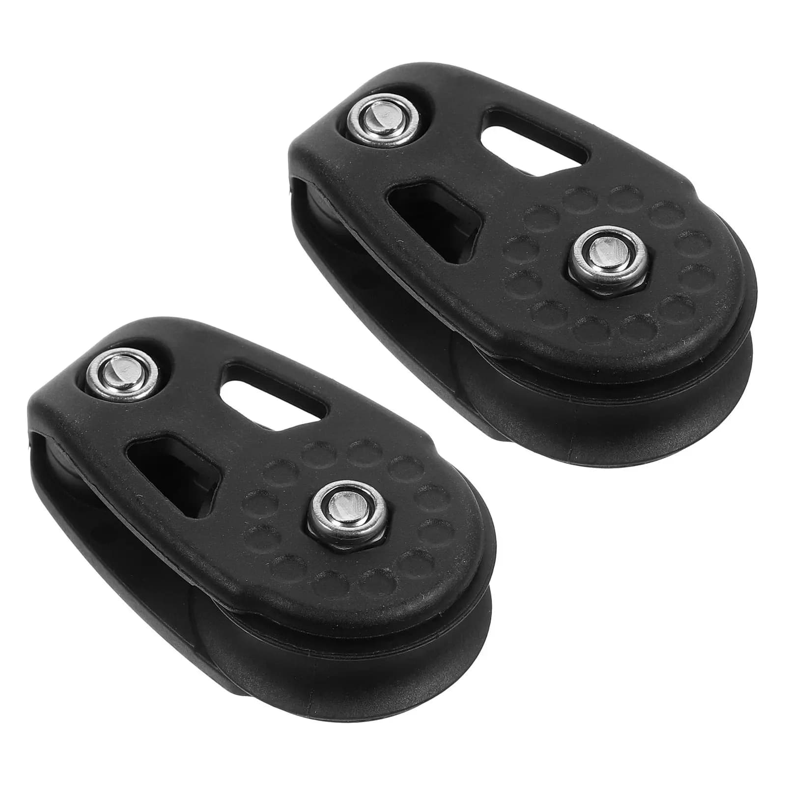 2Pcs Kayak Pulley Anchor Trolley Kit Heavy Duty Nylon Single Groove Pulley Roller for Smooth Operation Kayak Boat Sailing