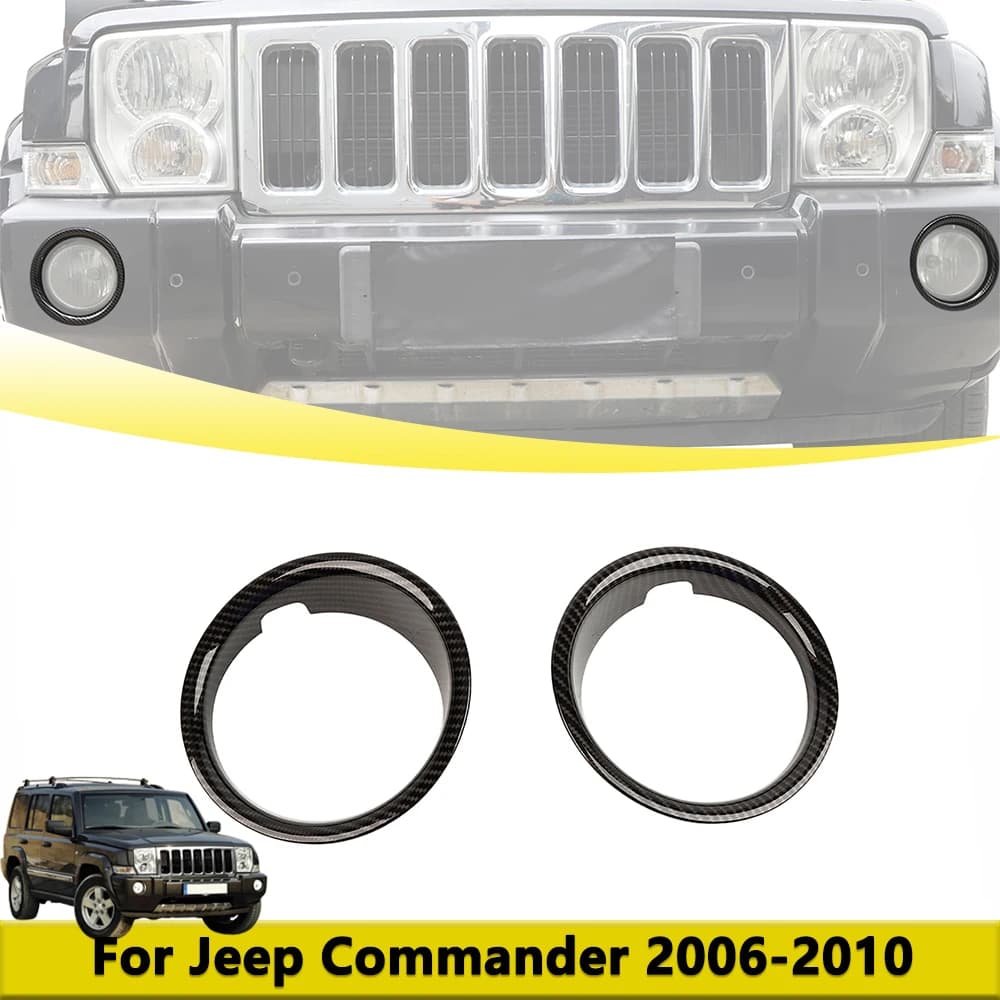 Copertura per fendinebbia anteriore per Jeep Commander 2006-2010 Anello decorativo per luce auto Car Styling Modanature esterne Accessori ABS