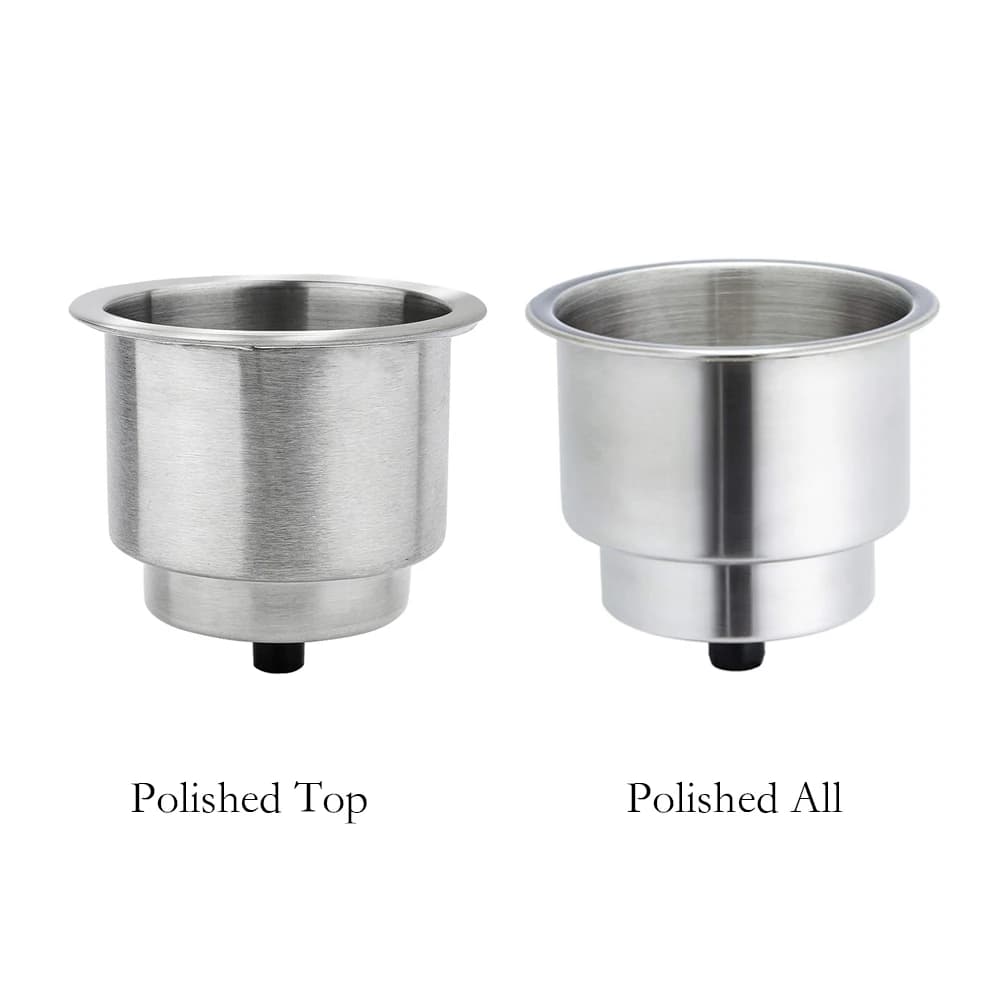 RV Cup Water Beverage Bottle Holder for 316 Stainless Steel Boats Polished Anti Rust On Top Polished For Yacht Boat Holders