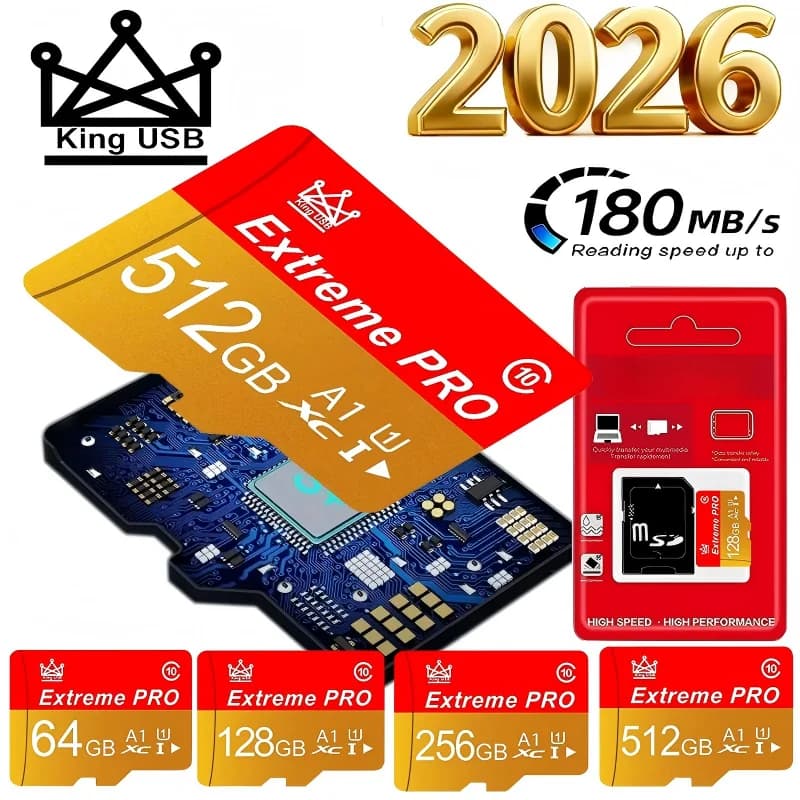100% Original 2Micro TF SD Card High Speed Memory Card TB MIni Micro TF SD Cards 512GB 256GB 128GB 64GB SD TF Flash Cards For XI