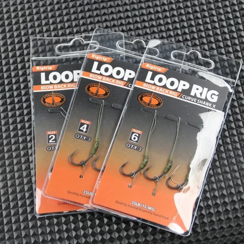 35lb/15.9kg Anello per pesca alla carpa Rig Ready-Law Gancio morbido Sezione di collegamento Rivestimento in PTFE Acciaio legato Micro spinato per accessori per carpe