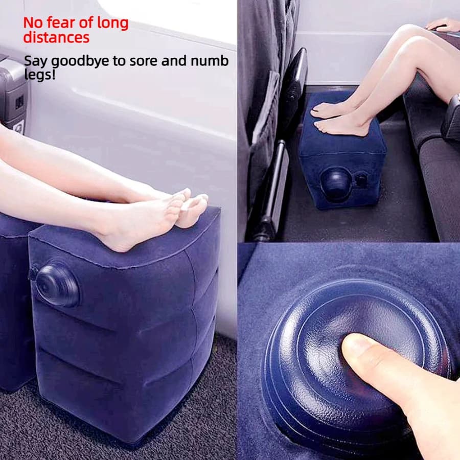 PortableFlight Sleeping Footrest Rest Pillow On Airplane Car Bus Adjustable Kids Inflatable Travel Sleep Resting Pillows WJ529