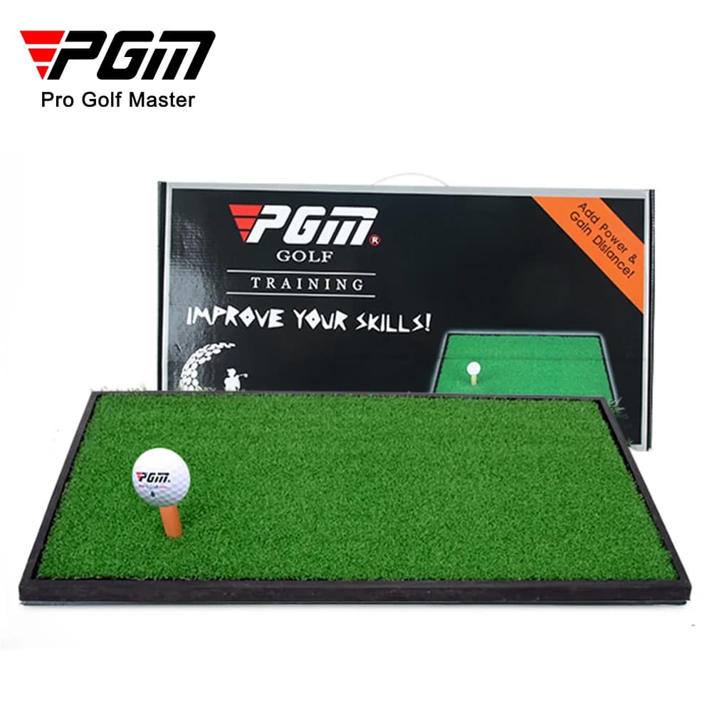 PGM Backyard Golf Mat 63x33cm Training Hitting Pad Practice Rubber Tee Holder Grass Indoor Golf Hitting Mat DJD004
