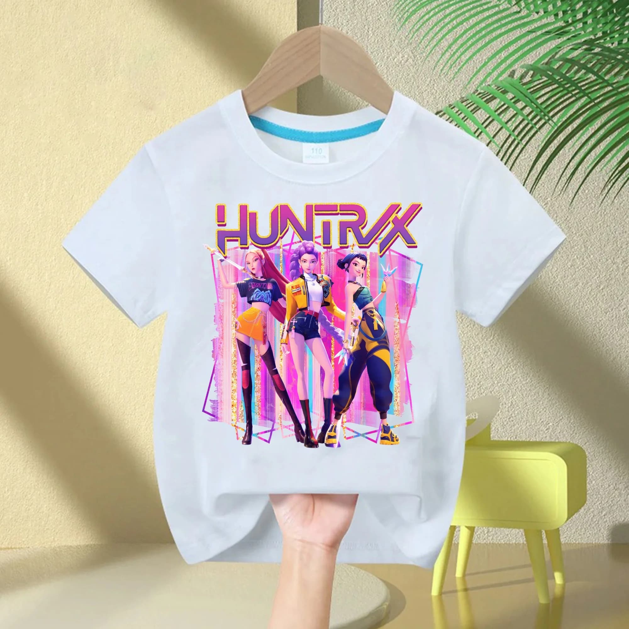 Maglietta in Cotone Morbido per Bambine 2026 - Abbigliamento per Bambini Ispirato a K-Pop Demon Hunters - Regali per i Fan - Top Casual alla Moda