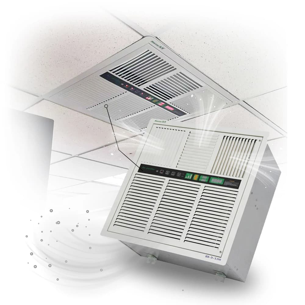 Macchina per deodorizzazione riutilizzabile a soffitto ESP Purificatore d'aria Rimuovi l'odore di ammoniaca Telecomando per WC HVAC Pet Mall Hotel